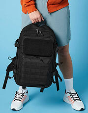BagBase - MOLLE Tactical 35L Backpack Combat Camo Black /Titelbild