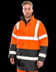 Result Safe-Guard - Motorway 2-Tone Safety Coat Fluorescent Yellow Fluorescent Orange Black /Titelbild
