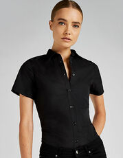 Kustom Kit - Women s Tailored Fit Poplin Shirt Short Sleeve Light Blue White Black /Titelbild