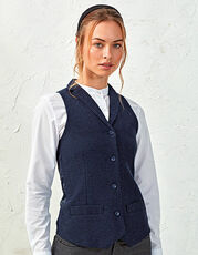 Premier Workwear - Women s Herringbone Waistcoat Navy (ca. Pantone 2766) Charcoal (ca. Pantone 6) Brown Check /Titelbild