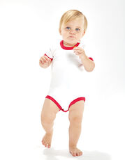 Babybugz - Baby Ringer Bodysuit White Nautical Navy Red Black Heather Grey Melange Bubble Gum Pink Kelly Green /Titelbild
