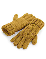 Beechfield - Cable Knit Melange Gloves Mustard Light Grey Black Navy /Titelbild