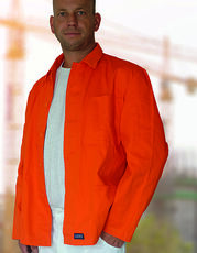 Carson Classic Workwear - Classic Long Work Jacket Orange White Royal Navy /Titelbild