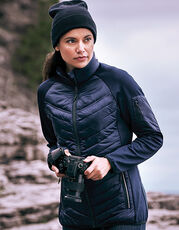 Elevate Life - Ladies  Banff Hybrid Insulated Jacket Black Navy Storm Grey /Titelbild