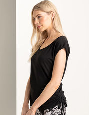SF Women - Women s Slounge T Shirt Top White Black /Titelbild