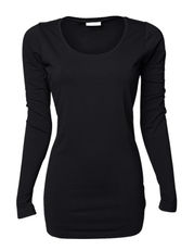 Tee Jays - Womens Fashion Stretch Long Sleeve Extra Lenght Black White /Titelbild