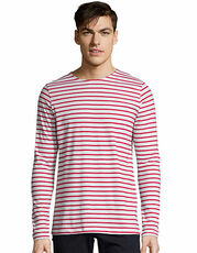 Men´s Long Sleeve Striped T-Shirt Marine