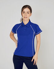 Finden+Hales - Ladies  Piped Performance Polo Black Red Navy White Royal Sky /Titelbild