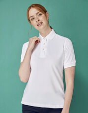 Henbury - Ladies  Classic Cotton Piqué Polo Shirt Navy White Black /Titelbild