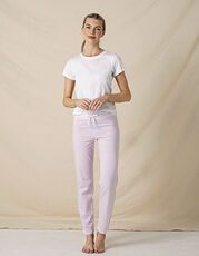 Towel City - Long Pant Pyjama Set In A Bag White Heather Grey Pink White Stripe /Titelbild