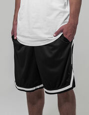 Build Your Brand - Two-tone Mesh Shorts Black White /Titelbild