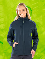 Result Genuine Recycled - Women s Recycled 3-Layer Printable Softshell Jacket Black Navy /Titelbild