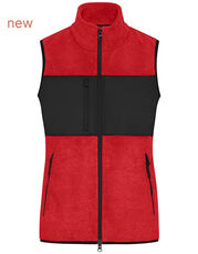 James&Nicholson - Ladies  Fleece Vest Light Melange Navy Red Black Dark Melange Carbon /Titelbild