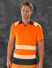 Result Genuine Recycled - Recycled Safety Polo Shirt Fluorescent Yellow Fluorescent Orange Black /Titelbild
