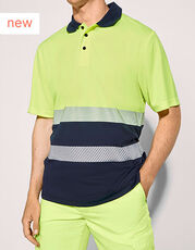 Roly Workwear - Polo Shirt Vega Navy Blue 55 Fluor Yellow 221 /Titelbild