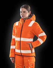 Result Genuine Recycled - Recycled Ripstop Padded Safety Jacket Fluorescent Orange Navy Fluorescent Yellow /Titelbild
