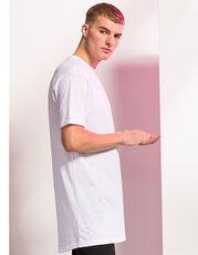 SF Men - Men s Longline T-Shirt With Dipped Hem Heather Charcoal Black White /Titelbild