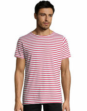 SOL S - Men s Round Neck Striped T-Shirt Miles White Navy Red /Titelbild