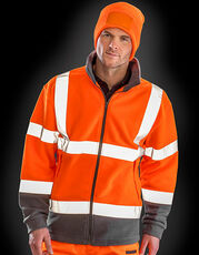 Result Safe-Guard - Safety Microfleece Jacket Fluorescent Yellow Fluorescent Orange Workguard Grey /Titelbild