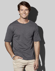 Stedman  - Slub Organic T-Shirt Slate Grey (Solid) Black Opal White /Titelbild