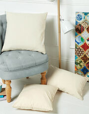 Westford Mill - Fairtrade Cotton Canvas Cushion Cover Light Grey Natural Black /Titelbild