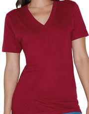 American Apparel - Unisex Fine Jersey V-Neck T-Shirt Navy White Heather Grey Lapis Cranberry Red Black /Titelbild