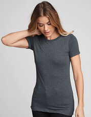 Next Level Apparel - Ladies  CVC T-Shirt Charcoal (CVC) White Black /Titelbild
