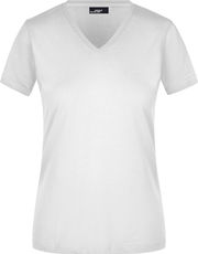James & Nicholson | JN 972 Tailliertes Damen V-Ausschnitt T-Shirt