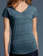 Women`s Tri-Blend V-Neck Streak Tee