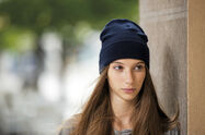 Atlantis Headwear - B-Static Beanie Dark Grey Melange Royal Navy Red Black /Titelbild