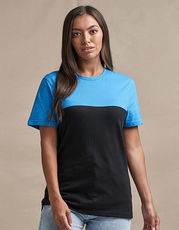 Just Ts - Colour Block T Black White Azure Blue Navy Mango Tango /Titelbild