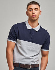 Just Polos - Colour Block Polo Heather Grey Oxford Navy White Burgundy Sky Blue /Titelbild