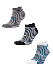 SPIRO - 3-Pack Mixed Stripe Coolmax Sneaker Socks White Grey Blue /Titelbild