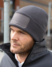 Result Winter Essentials - Double Knit Printers Beanie Black Grey Navy Bottle /Titelbild