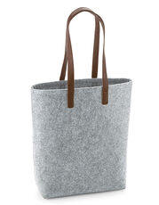 BagBase - Premium Felt Bag Charcoal Melange Grey Melange Black Tan /Titelbild