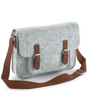 BagBase - Premium Felt Satchel Grey Melange Charcoal Melange Tan Black /Titelbild