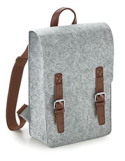 BagBase - Premium Felt Backpack Grey Melange Charcoal Melange Tan Black /Titelbild