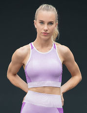 Tombo - Ladies  Seamless Panelled Crop Top Light Pink Bright Blue Light Grey Purple Navy Black /Titelbild