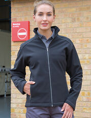 Result WORK-GUARD - Women s Treble Stitch Softshell Jacket Black Navy /Titelbild