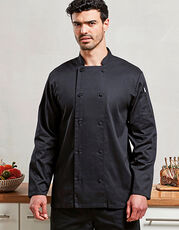 Premier Workwear - Chef s Long Sleeve Coolchecker  Jacket White Black /Titelbild