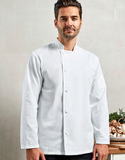 Premier Workwear - Essential Long Sleeve Chef s Jacket Black White /Titelbild