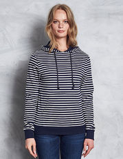 Just Hoods - Nautical Stripe Hoodie Heather Grey Stripe Navy Stripe /Titelbild