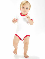 Babybugz - Baby Ringer Bodysuit White Nautical Navy Red Black Heather Grey Melange Bubble Gum Pink Kelly Green /Titelbild