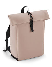 BagBase - Matte PU Roll-Top Backpack Nude Pink Black Clay /Titelbild