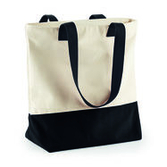 BagBase - Westcove Canvas Shopper Natural French Navy Black /Titelbild