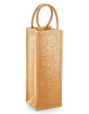 Shimmer Jute Bottle Bag