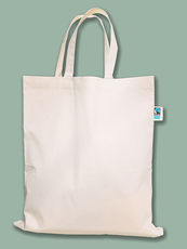 Printwear - Baumwolltasche, Fairtrade-Baumwolle, natur, kurze Henkel /Titelbild