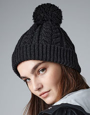 Beechfield - Cable Knit Snowstar  Beanie French Navy Charcoal Burgundy Oatmeal /Titelbild