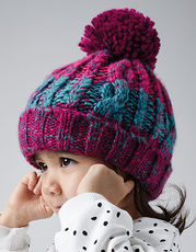 Infant Corkscrew Pom Pom Beanie