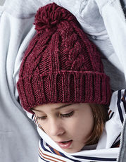 Junior Cable Knit Melange Beanie